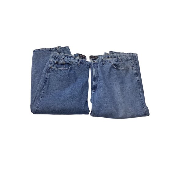 Real Ranch Two (2) Pairs Men's 52X30 Denim Blue Jeans Relaxed  Pre-Owned 2 Pair - Picture 3 of 4